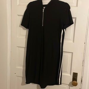 black and white dress